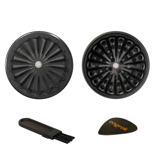 Ongrok: 5pc 3" Toothless Petal Grinder with Storage (Black)