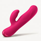 BANG! Flexible Ribbed Silicone Rabbit Vibrator - Pink