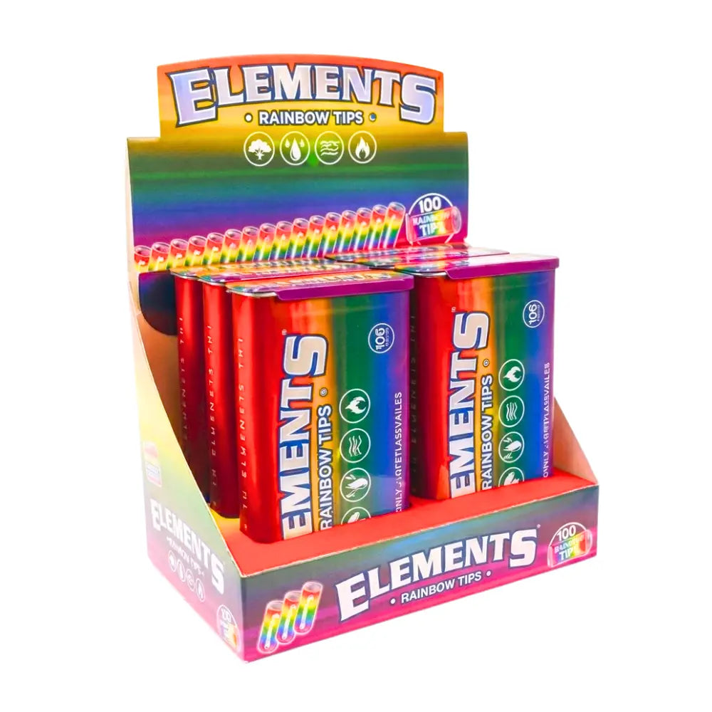 Elements: Rainbow Pre-Roll Tips (100pc Tin)
