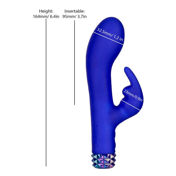 M'Lady Stud Bunny Vibrator - Blue
