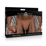 Master Series Pussy Strap Silicone Vagina - Dark