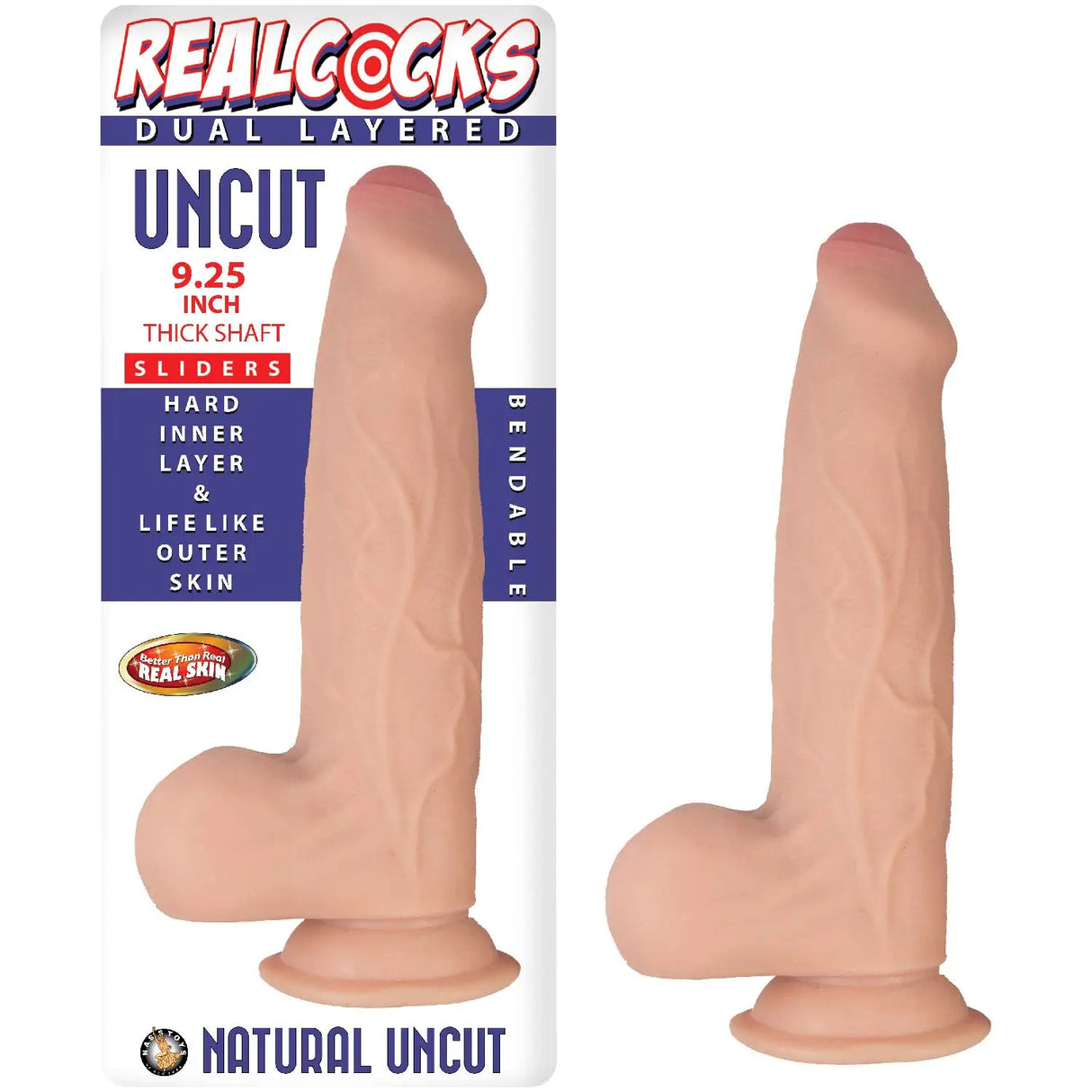 RealCocks Dual Uncut - White 9.25"
