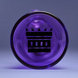 Castle Glass: 14" Luxe Electroplated (7mm Thick - Purple)