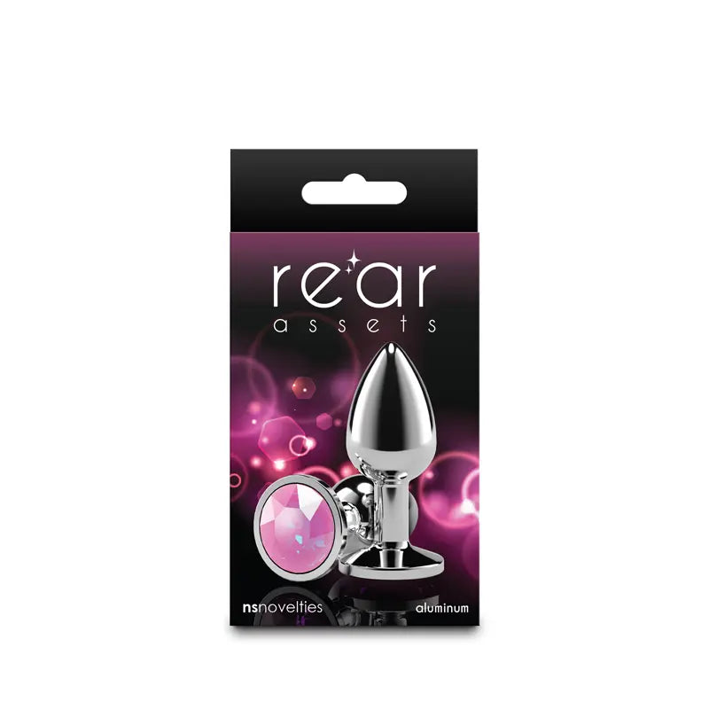 Rear Assets - Silver, Small, Pink Gem