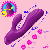 BANG! Flexible G-Spot Silicone Rabbit Vibrator - Purple