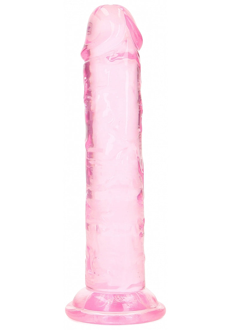 RealRock Crystal Clear 5" Dildo - Pink