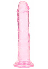 RealRock Crystal Clear 5" Dildo - Pink