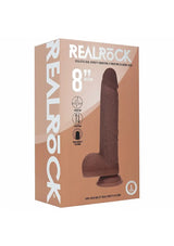 RealRock Dual Density Thrusting Dong - 8" Brown
