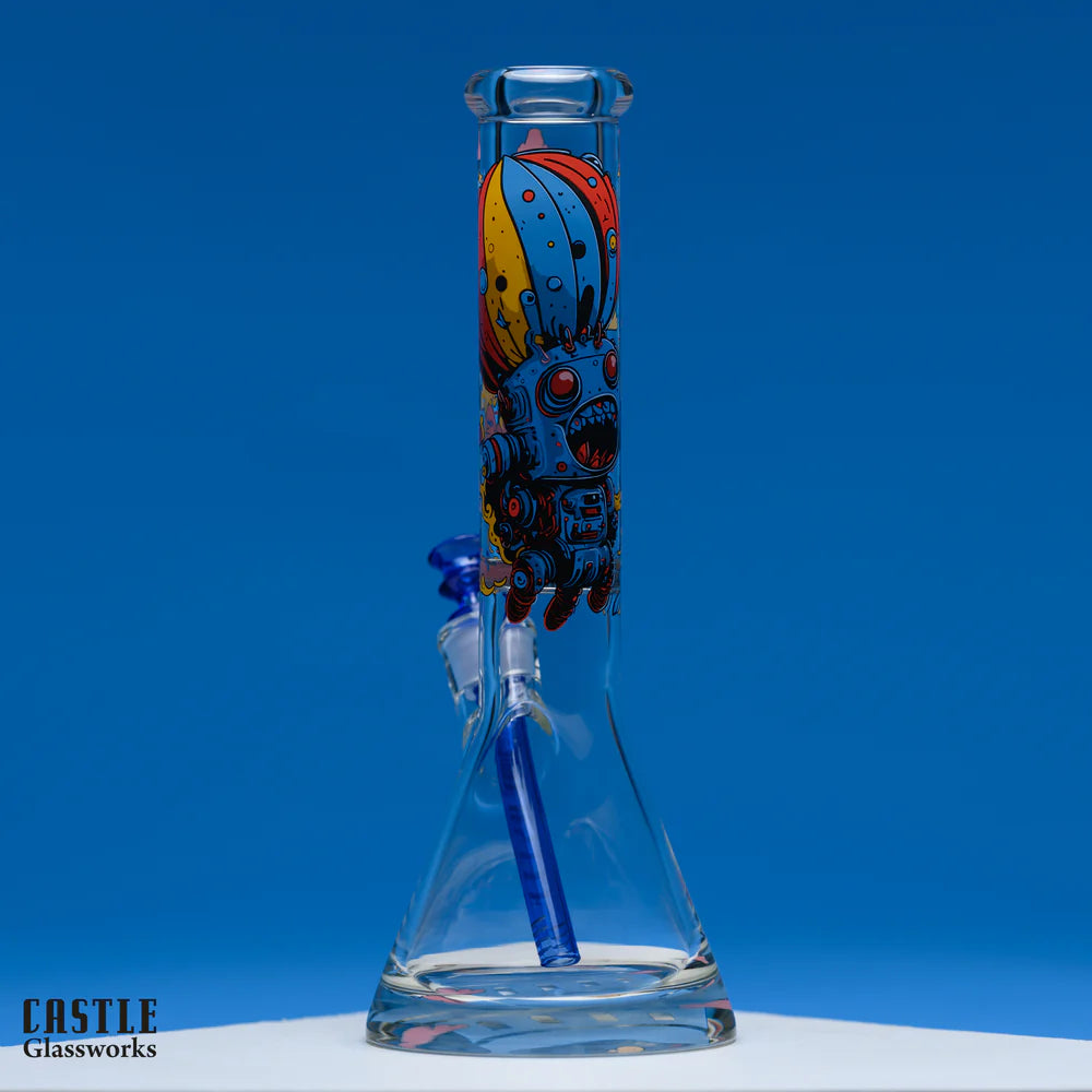 Castle Glass: 14" Retro Robot  (9mm Thick)