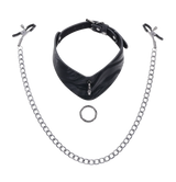 Sportsheets Velvet Noir Collar & Removable Clamps