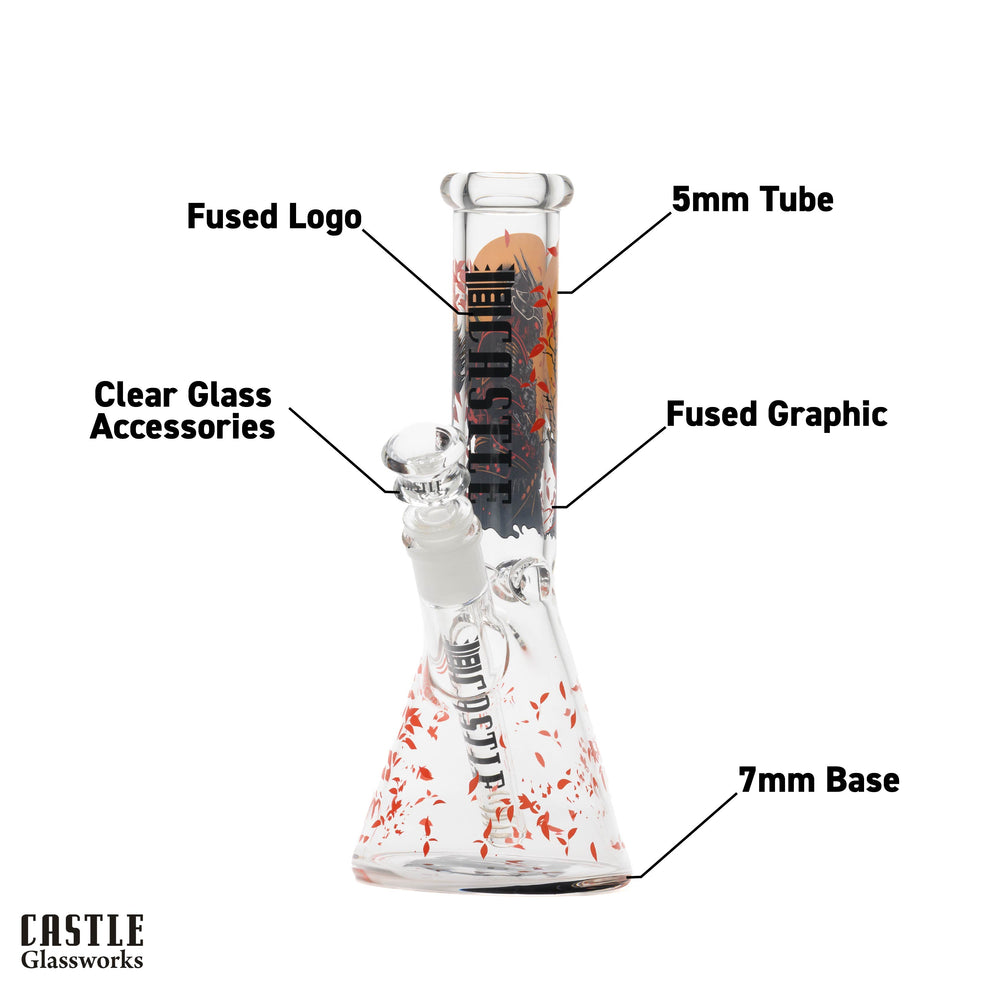 Castle Glass: 10" Bushido Beaker (5mm Thick)