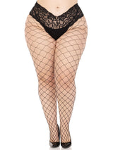 Diamond Net Pantyhose w/Boy Short Top