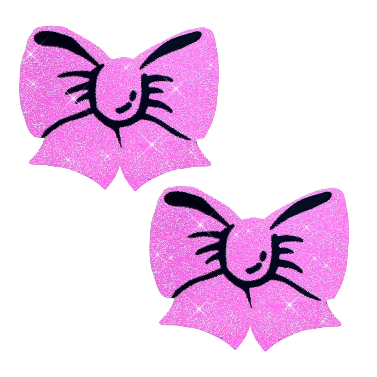 Pasties: Pink Glitter Bows