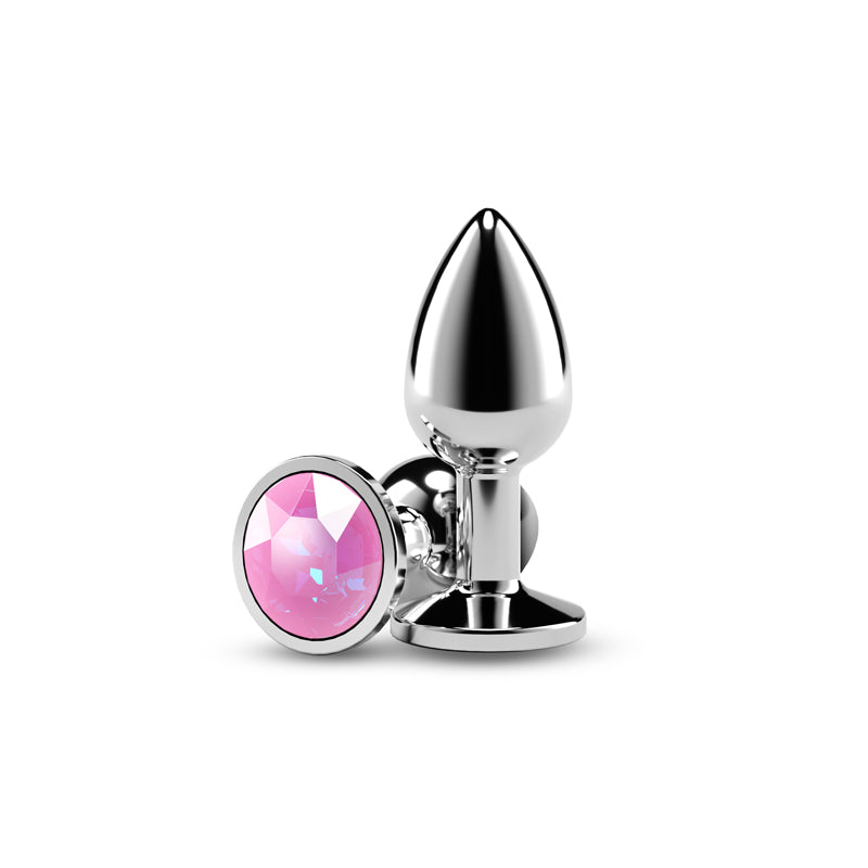 Rear Assets - Silver, Small, Pink Gem