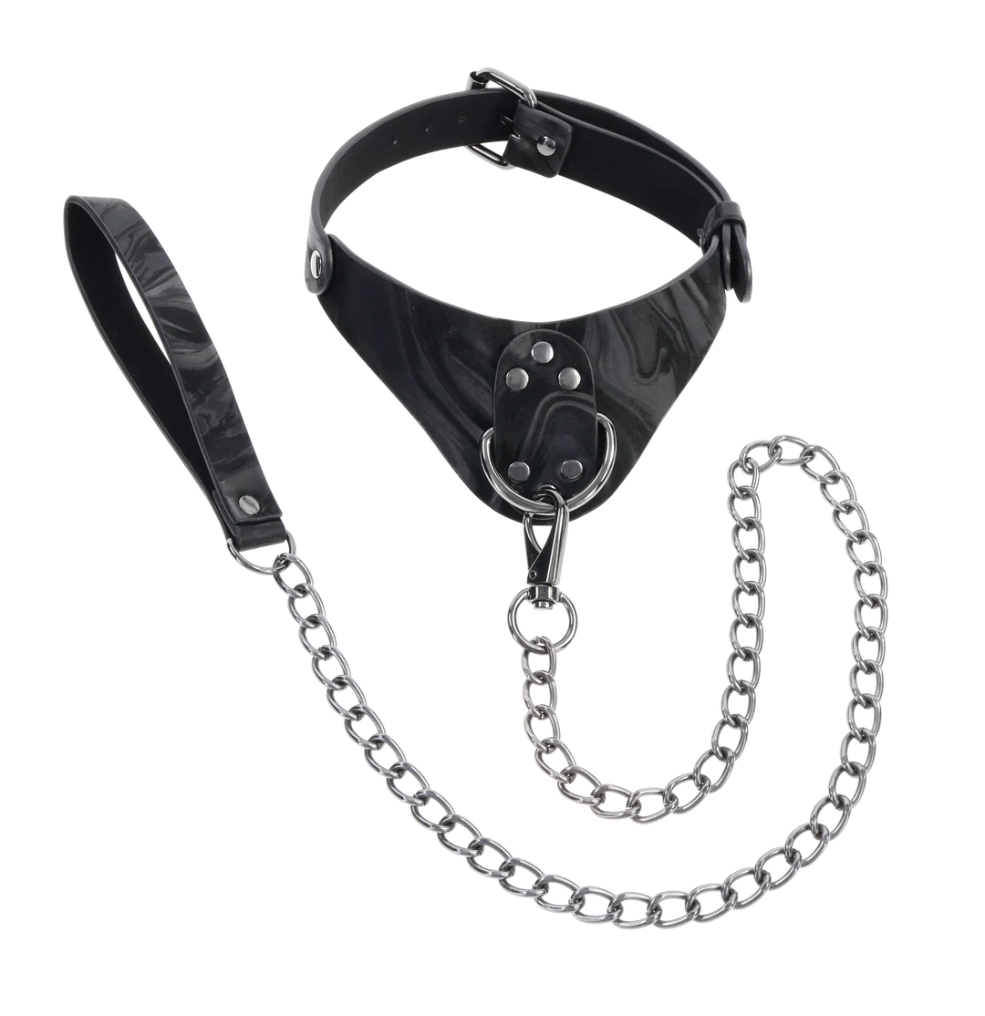 Sportsheets Velvet Noir Collar & Leash