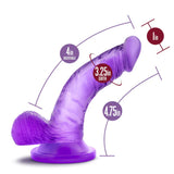 Naturally Yours 4" Mini Cock - Purple