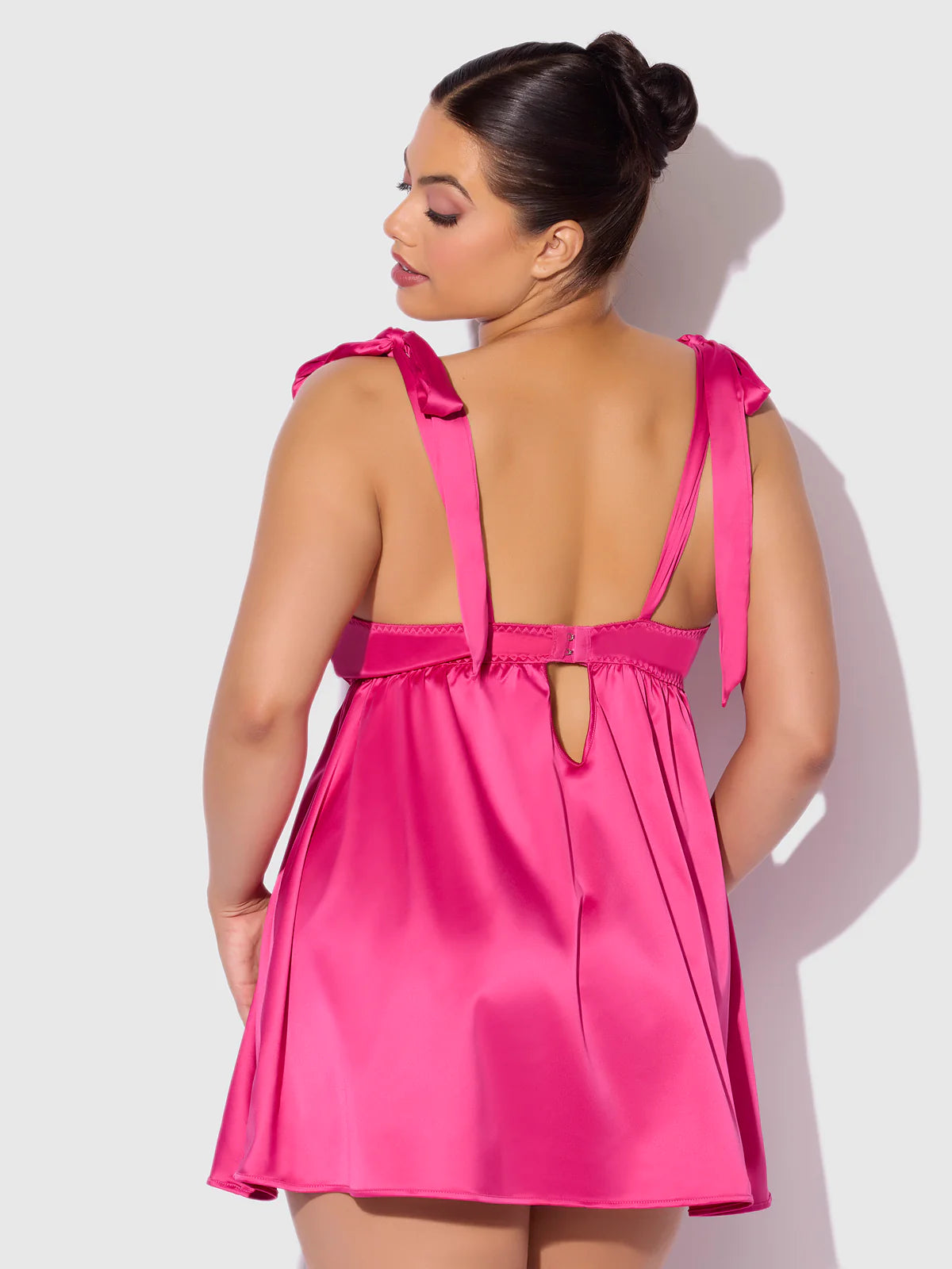Brigeta Satin Open Cup Babydoll
