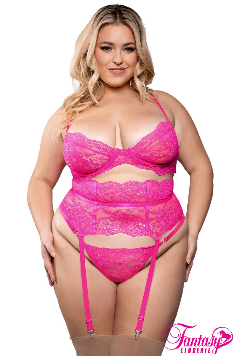 Fantasy 3pc Set - Hot Pink