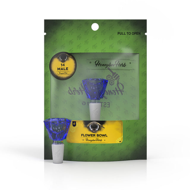 Honeybee Herb: Diamond Bowl (14mm - Blue)