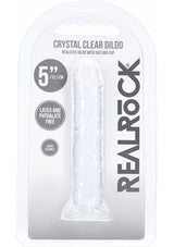 RealRock Crystal Clear 5" Dildo - Translucent