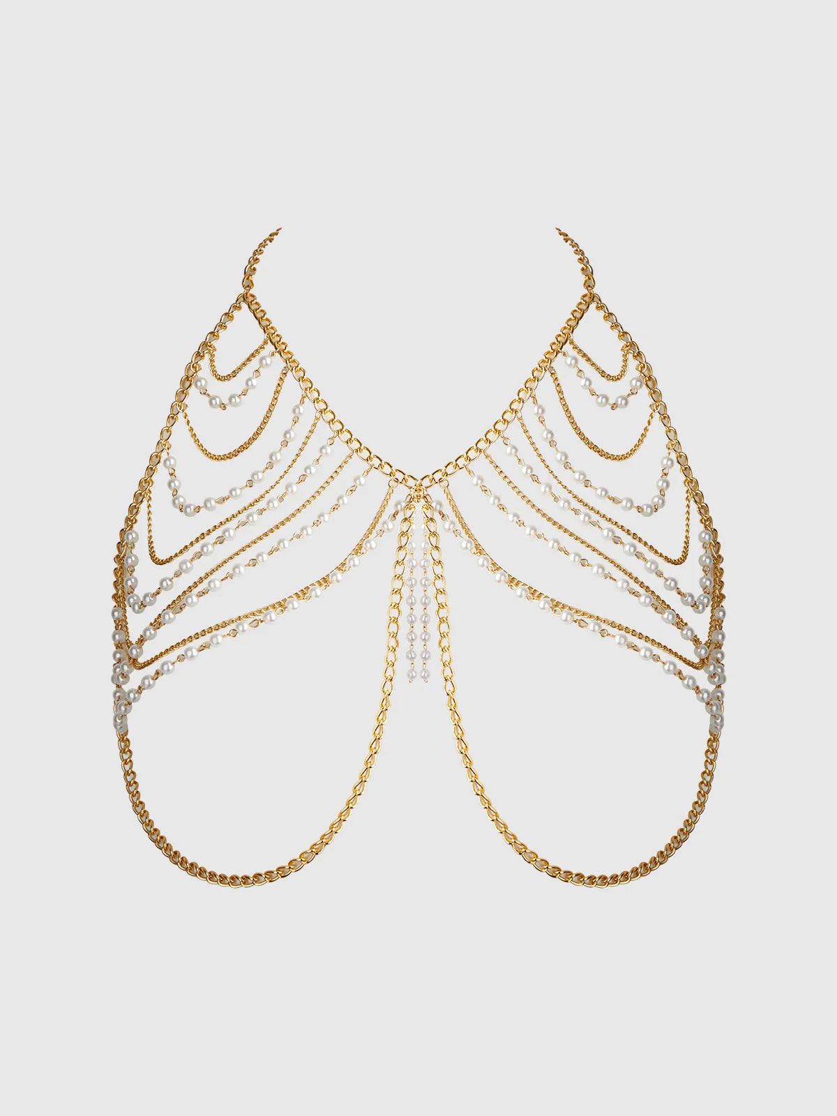 Pearl & Chain Draped Bralette