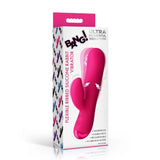 BANG! Flexible Ribbed Silicone Rabbit Vibrator - Pink
