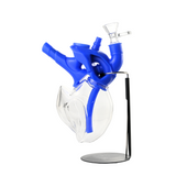 6" Silicone Heart Bong with Stand