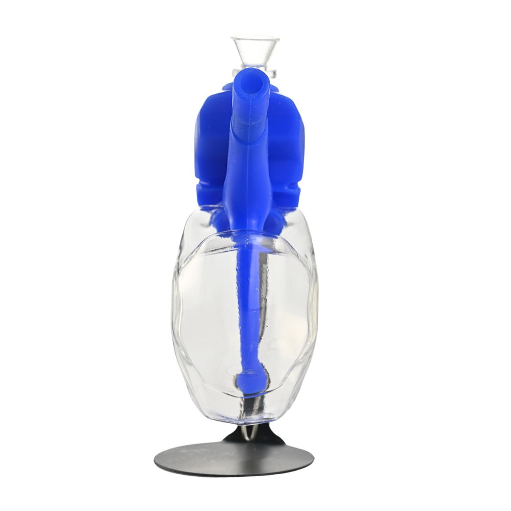 6" Silicone Heart Bong with Stand