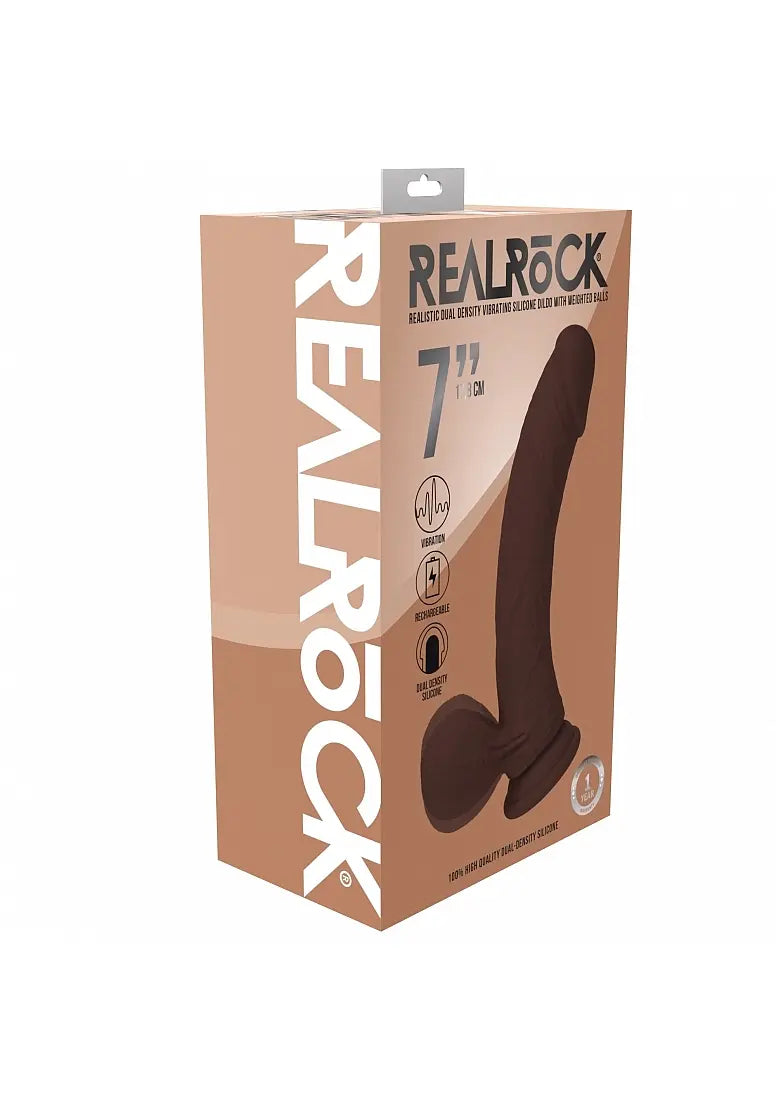 RealRock Dual Density RC Dong - 7" Brown