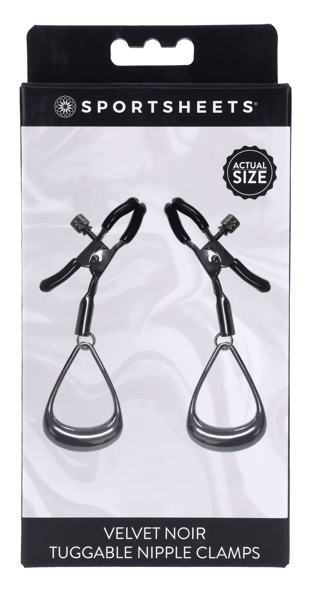 Sportsheets Velvet Noir Tuggable Nipple Clamps
