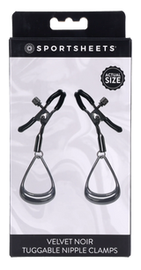Sportsheets Velvet Noir Tuggable Nipple Clamps
