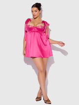Brigeta Satin Open Cup Babydoll