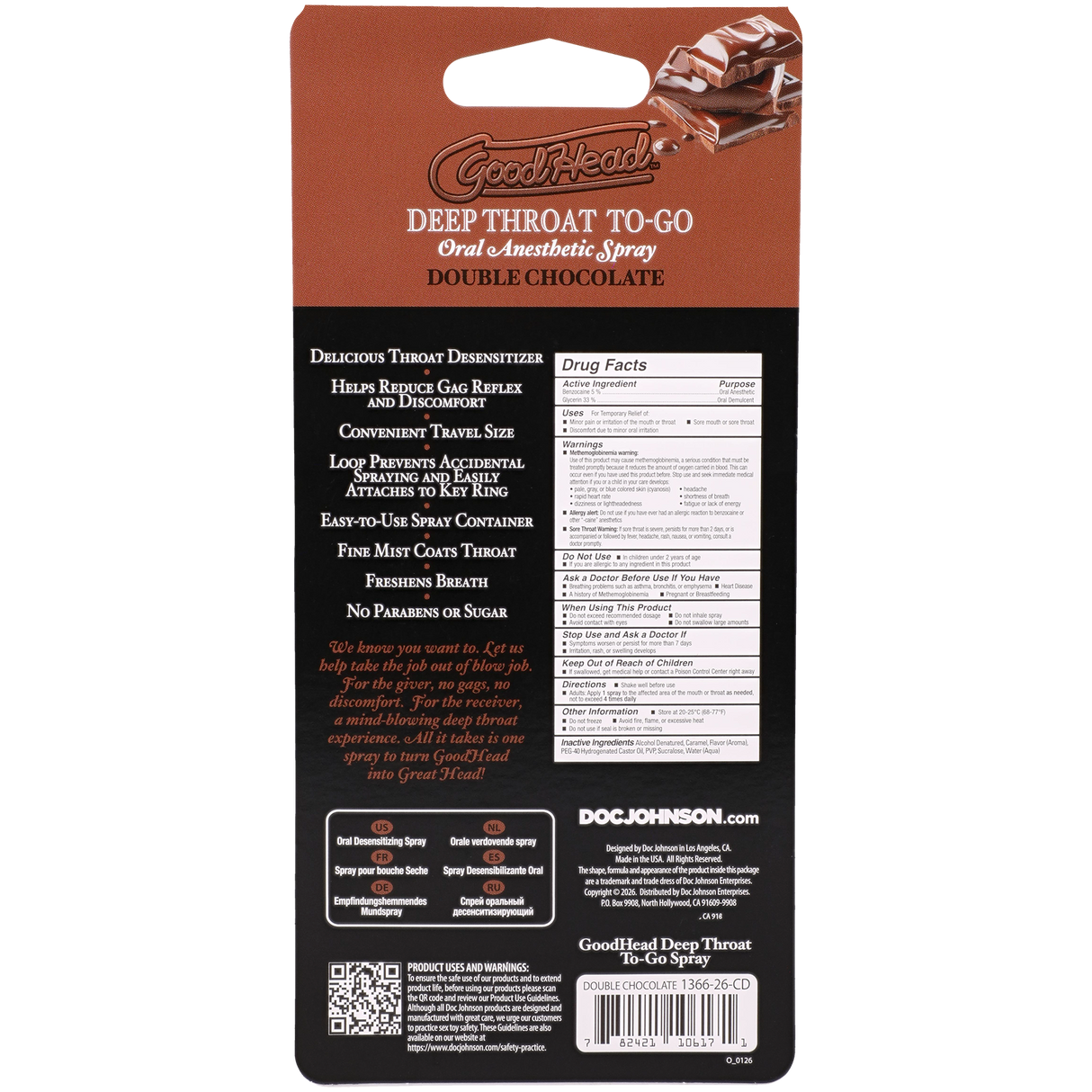 Deep Throat Spray - Double Chocolate
