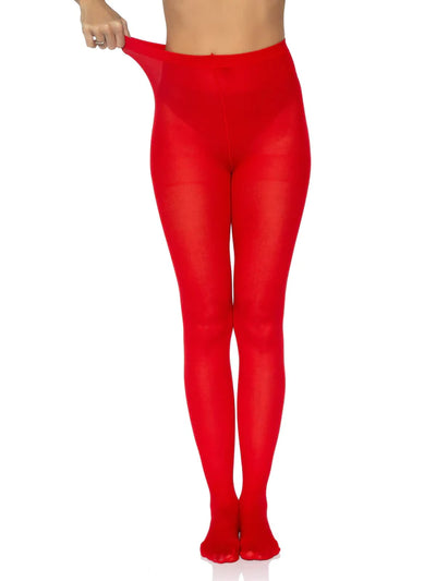 Ari Nylon Tights- One Size Red