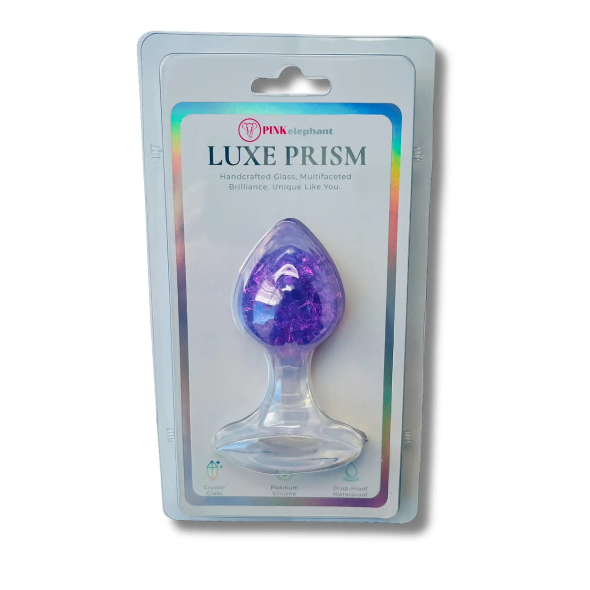 Luxe Prism Anal Plug - Medium - Purple
