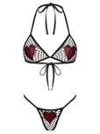 Rhinestone Heart 2pc Set