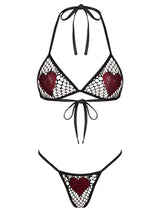 Rhinestone Heart 2pc Set