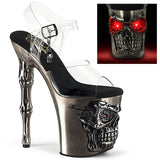 Shoe: 8" Bone Heel w/LED Ankle Strap