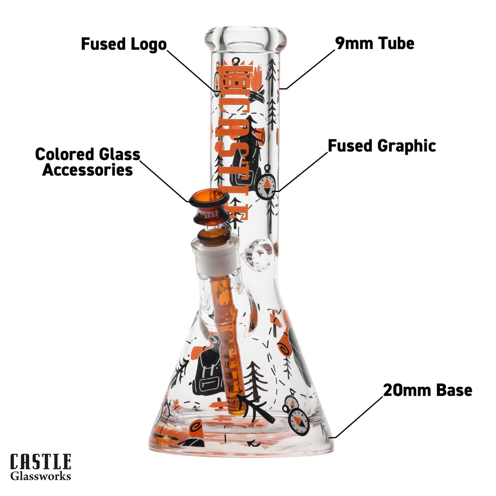 Castle Glass: 12" Camping Adventure (9mm Thick)