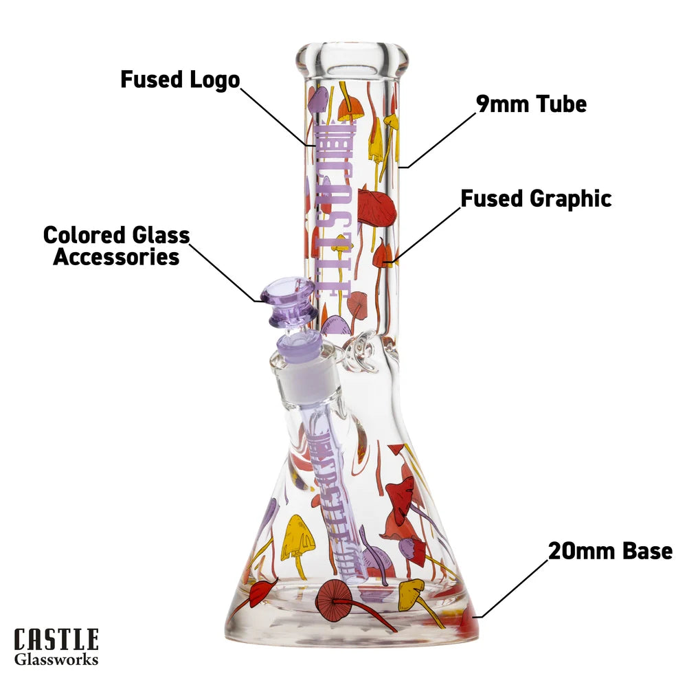 Castle Glass: 12" Shroomie (9mm Thick)