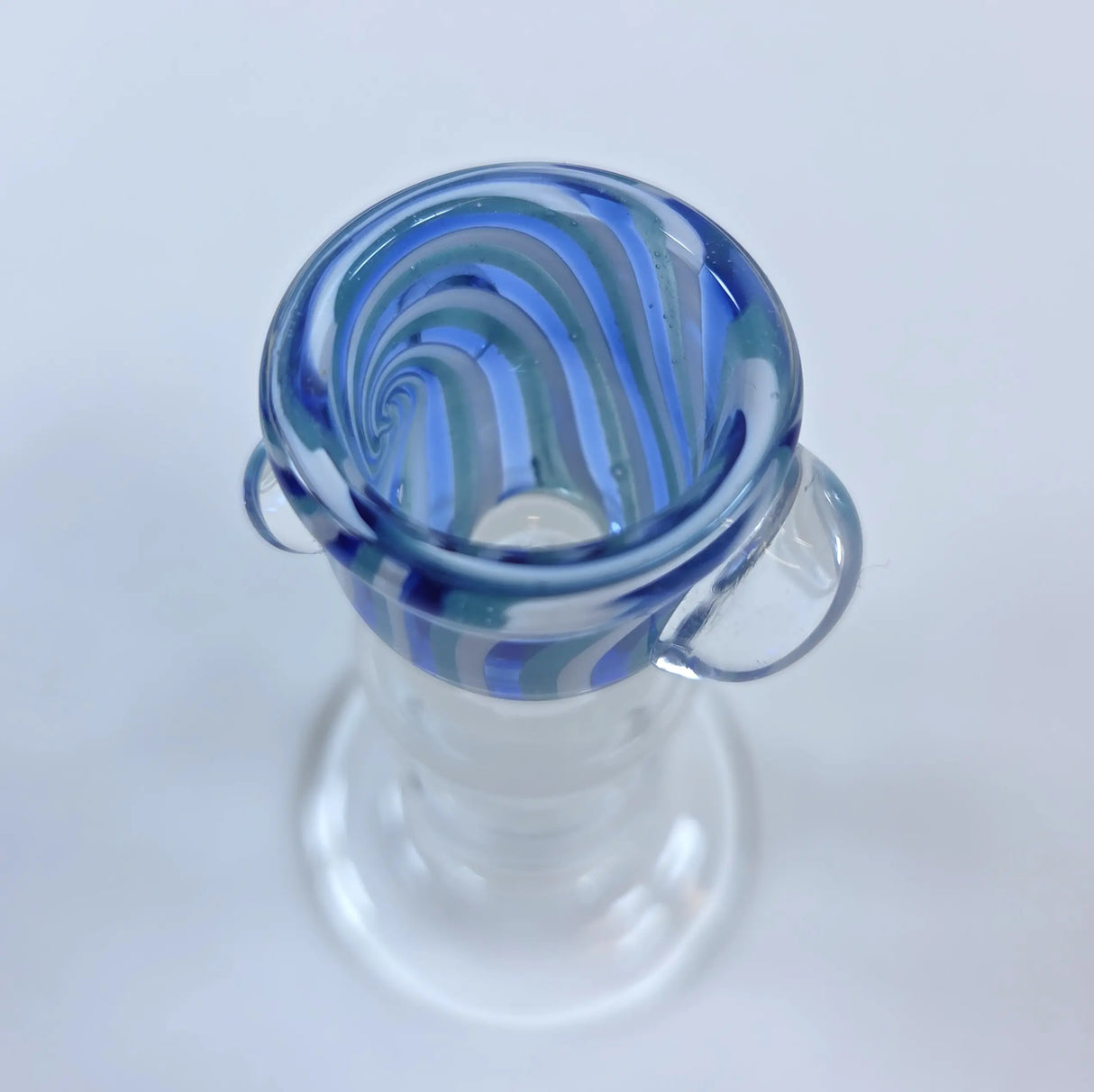 Red Eye Glass: Deep Swirl (18mm - Blue/White)