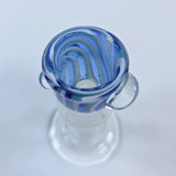 Red Eye Glass: Deep Swirl (18mm - Blue/White)