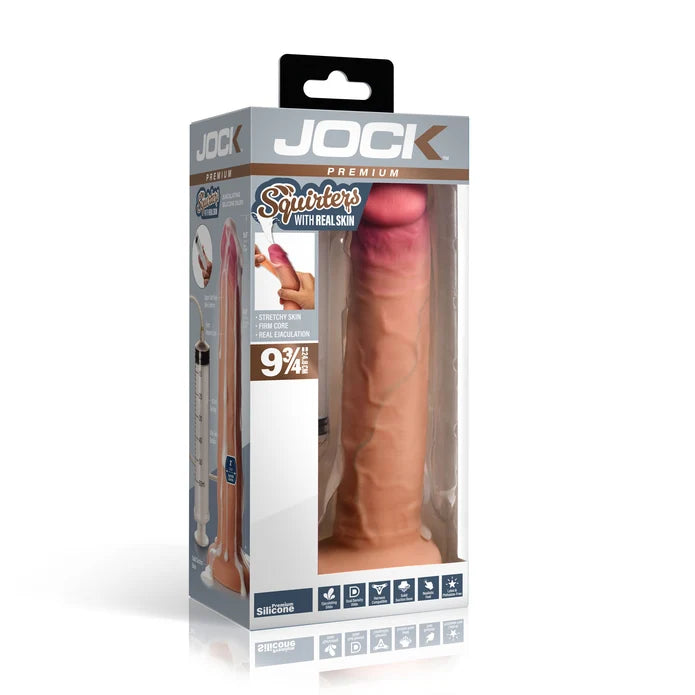 JOCK Premium Squirters Ejaculating Dildo 9.75"