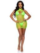 Summer Dreamz Net Mini Dress- One Size Green