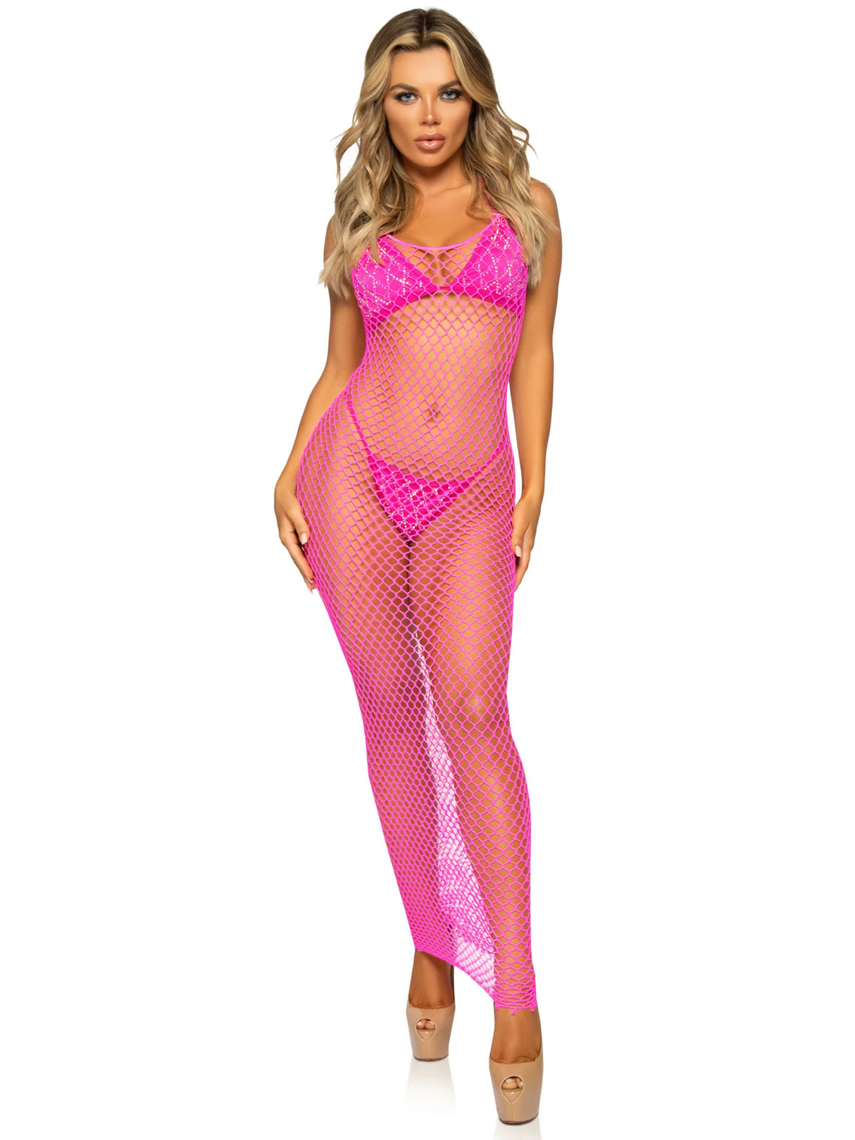 Never Enough Backless Maxi Dress-One Size Magenta