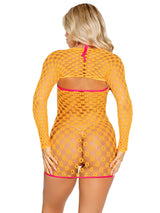 Reckless Romance Net Dress Set- One Size