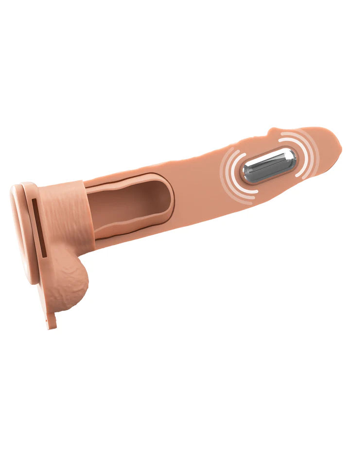 Fantasy Xtensions Elite 8" Silicone Strap On - Vibrating