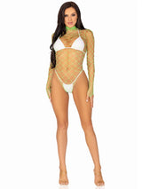 Pretty Please Net Bodysuit- One Size