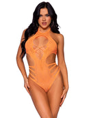 Meet Me in Malibu Lace Bodysuit- One Size Orange