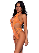 Meet Me in Malibu Lace Bodysuit- One Size Orange